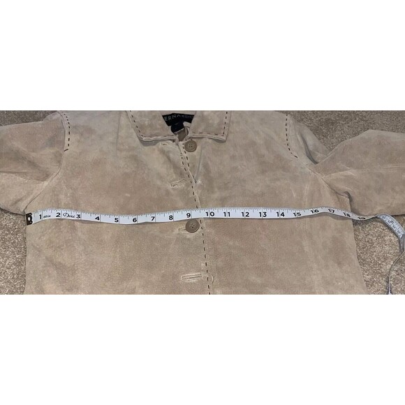 NWT Bernardo P/S Genuine Suede Leather Jacket Womens tan Lined Button Up Western - Picture 7 of 16